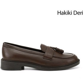 Resim Gönderi(R) Gönderi R Kadın Kahve Antik Hakiki Deri Püsküllü Loafer Ayakkabı Gdza13424273 Kahve 