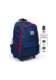 Resim Coral High Sport Lacivert Kırmızı Dört Bölmeli Usb Şarjlı Kulaklık Çıkışlı Çekçekli Sırt Çantası 23254 
