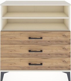 Resim Arges Şifonyer 2 Raflı 3 Çekmeceli 88x30x96 Aytaşı-çam Aytaşı 