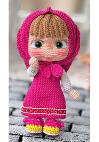 Resim Amigurumi Masha Bebek Oyuncak Masha İle Koca Ayı Karakteri 