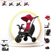 Resim Trike Plus F3 Ebeveyn Kontrollü Katlanabilir Kırmızı Bisiklet Maxi Taxi