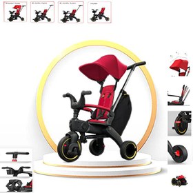 Resim Trike Plus F3 Ebeveyn Kontrollü Katlanabilir Kırmızı Bisiklet 