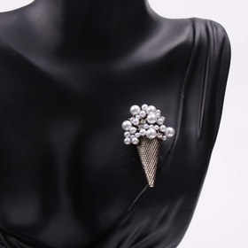 Resim Vintage Kadın Erkek Dondurma Klasik Tasarım Rozeti Moda Zarif Bayan Zarif Pim Şapka rozeti 