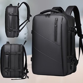 Resim 33L Genişletilebilir Büyük Kapasiteli Erkekler İçin Sırt Çantası - Dayanıklı Oxford Malzemesi, İş ve Seyahat Hazır, Hafif Laptop Bölmesi ile, Ayarlanabilir Askılar, Fermuar Kapatma, Günlük Seyahat ve Çok Fonksiyonlu Kullanım İçin İdeal, Okul İçin Sırt Çantası, Öğrenci Sırt Çantaları 