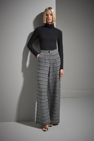 Resim Bol Paça Simli Multi Tüvit Pantolon 