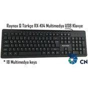 Resim Raynox RX-K14 Usb Kablolu Multimedya Q Klavye 