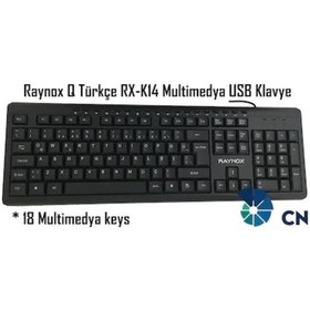 Resim Raynox RX-K14 Usb Kablolu Multimedya Q Klavye 