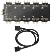 Resim Rgb Led Fan Çoklayıcı Şerit Hub Splitter 10 Port 12V 4848P 4 Pin 