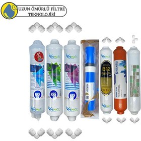 Resim Pemax Water Kapalı Kasa Su Arıtma Cihazlarına uygun Sertifikalı 7li Vontron 4000 tds mebran purefer tat set 