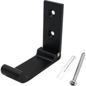 Resim Besteffie Katlanabilir Alüminyum Alaşım Duvar Dağı Ceket Şapka Çanta Kanca Banyo Mutfak Dekor Siyah (Yurt Dışından) 