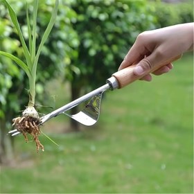 Resim Kolayca Yabani Otları ve Karahindiba Çiçeklerini Çıkarabilen Ergonomik Çok Fonksiyonlu Paslanmaz Çelik Çapa: Dayanıklı ve Paslanmaz, Rahat Tutuş 
