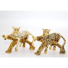Resim Swarovski Taşlı Tekli Leopar Model 3 