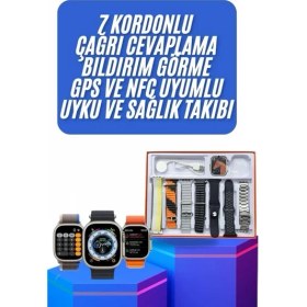 Resim Selfbuysell Yeni Nesil Unısex 7 Kordonlu Çok Fonksiyonlu Nabız Ölçer Uyku ve Sağlık Takibi 