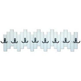 Resim Mavienerji Beyaz Ahşap Duvar Ve Kapı Askısı Elbise Askılık Piyano Model 8 As Beyaz 