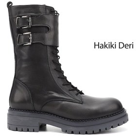 Resim Gönderi(R) Gönderi R Gri Fermuarlı Hakiki Deri Postal Bot Gri 