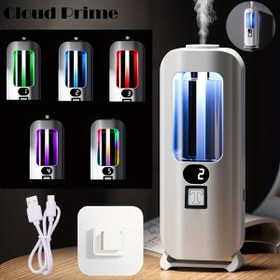 Resim 1 Makine + 1 Şişe Esanssız USB Şarjlı AromaRahatlatıcı Cihaz - şık beyaz, renkli LED ışık, uzun süreli taze hava, yatak odaları ve banyolar için ev nemlendirici - harika hediye (esanssız) 