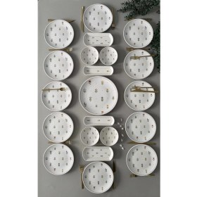Resim Hooly Home Pastel Bahçe 12 Kişilik 21 Parça Kahvaltı Takımı 