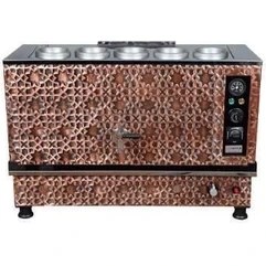 Resim Anka Bakır Pro Kompakt Full Otomatik Çay Makinası 5 Demlikli 50 Litre Elektrikli Tüplü 