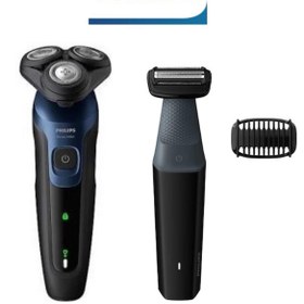 Resim Philips S5445/03 Islak/kuru Sinek Kaydı Tıraş Makinesi - Bg3010 Banyo Vücut Bakım Tıraş Makinesi Set 