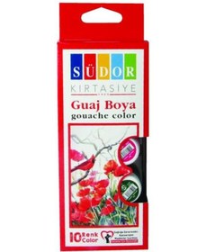 Resim Südor Guaj Boya 10 Renk X 15 Ml. Şişe Çok Renkli 