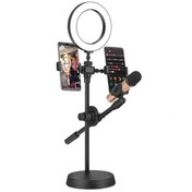 Resim Dual Small Light Işıklı Telefon Tutucu 9cm Ring Light RİNG LİGHT-IŞIK AYARI-YOUTUBER IŞIĞI