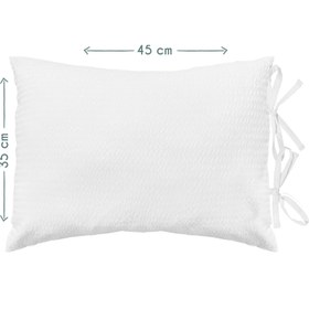 Resim Gofre Beyaz %100 Organik Pamuk Bebek Lastikli Çarşaf Seti 70 x 140 cm 