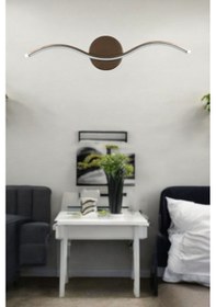 Resim Wave Modern Tasarım Kahverengi Gün Işığı Ledli Banyo - Mutfak... Kahverengi 