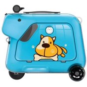 Resim Sq3 Çocuklar İçin Elektrikli Binilebilir Scooter Valiz Mavi 