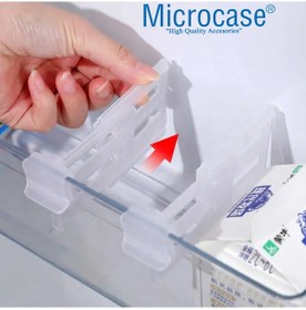 Resim Microcase Sert Plastik Buzdolabı Bölüm Düzenleyici Ayracı Buzdolabı Organizatörü-al5273 8 Adet Beyaz 