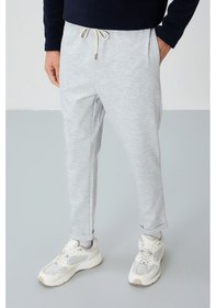 Resim Tommy Life Gri Yüzeyi Dokulu Standart Fit Erkek Eşofman Alt - 82154 