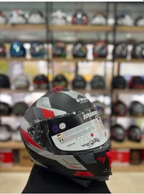 Resim Sway Sw 865 Titan Black White Red Full Face Kapalı Motosiklet Kask Gri - Kırmızı - Siyah 