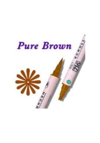 Resim Scroll & Brush Çift Çizgi Ve Fırça Uçlu Kaligrafi Ve Gölgeleme Kalemi 060 Pure Brown 