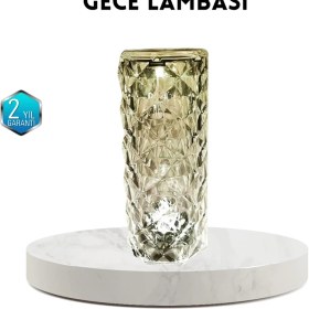 Resim Kristal Rgb LED Masa Lambası – Renkli Kumandalı Işık Dekoratif ve Enerji Tasarruflu 