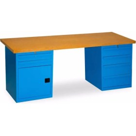 Resim Star Çelik Atölye Çalışma Tezgahı-6 Çekmeceli-Kapaklı-2130 mm 