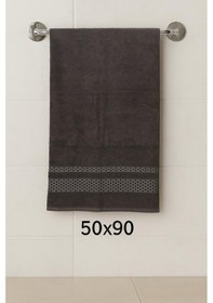 Resim Tekli El Yüz Havlusu Gri 
