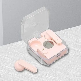 Resim Akıllı Ses Tercüman Kulaklıkları, 144 Dil Desteği Stereo Ses Parmak İzi Kontrolü IOS Için BT Tercüman Kulaklık, Windows Için Seyahat Için (Pembe) 