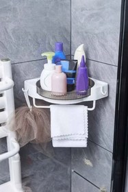 Resim 360 Derece Dönebilen Banyo Köşeliği Şampuanlığı SHN-1173 