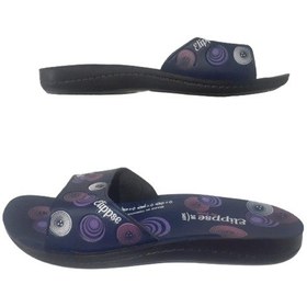 Resim Falex Kadın Lacivert Yuvarlak Desenli Ev Ve Bahçe Terlik Lacivert 