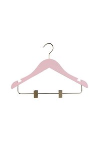 Resim Nyn Ahşap 3-7 Yaş Mandallı Çocuk Askısı Pembe Renk 12 Adet Pembe 