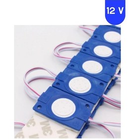 Resim 12 Volt 2.4 Watt Kare Mavi Cob Led Modül Ip65 10 Adet Modül 