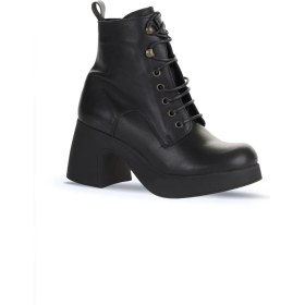 Resim Bueno Shoes Siyah Deri Kadın Topuklu Bot 01WZ7001 01WZ7001 