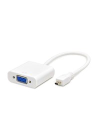 Resim Büro Ev Ofis Cihazları İçin Beyaz Usb Mıcro To Vga F Çevirici 