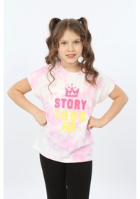Resim Toontoy Kids Toontoy Kız Çocuk Story Soul Baskılı Tişört Pembe 