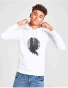 Resim Black Panther Baskılı Unisex Çocuk Kapüşonlu Beyaz Sweatshirt Beyaz 