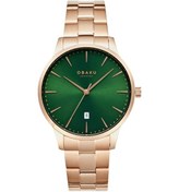 Resim Obaku Denmark V247xdvesv Quartz Çelik Rose Yeşil Kadran 42 Mm Erkek Kol Saati Rose Gold 