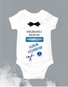 Resim TUĞBABABY Sünnet Kıyafeti Kısa Kol Bebek Zıbın Body 