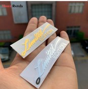 Resim Mt-057 Altın-üç Ratels Mt-057 7.5x1.8 Cm Sınırlı Üretim Amblem Yaratıcı 3d Metal Araba Çıkartmaları Cep Telefonu Için 