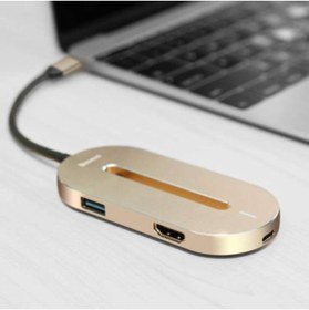 Resim Baseus Hub Type-c Hdmı Usb 3.0 Çevirici Dönüştürücü 60w 3xusb 5gbit/s Usb Çoğaltıcı Görüntü Aktarıcı 33898-asf 