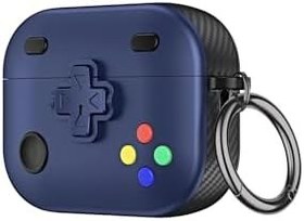 Resim Apple AirPods 4. Nesil/ANC Kılıf GamePad Tasarımı Kilitli Kapak Lacivert, 87007176 