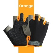 Resim Pengfushop5 Turuncu Tarzı M Beden Unisex Parmaksız Eldivenler Kaymaz Sıkı Şok Emme Aşınma Mitten Doğa Sporları Binme Erkek Eldivenleri Guantes Invierno Mujer (Yurt Dışından) 